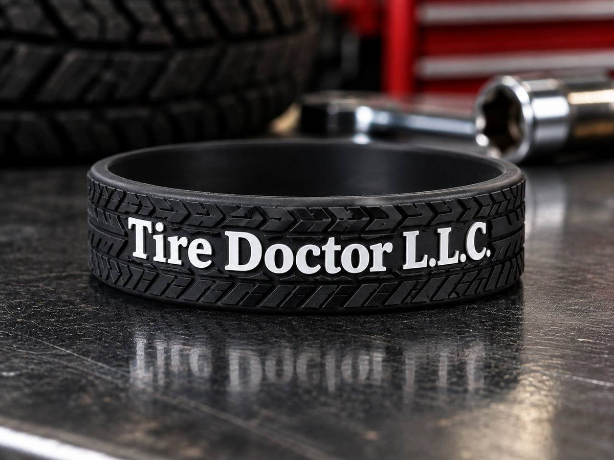 Tire Doctor Laser-Cut Tread Pattern Silicone Wristband